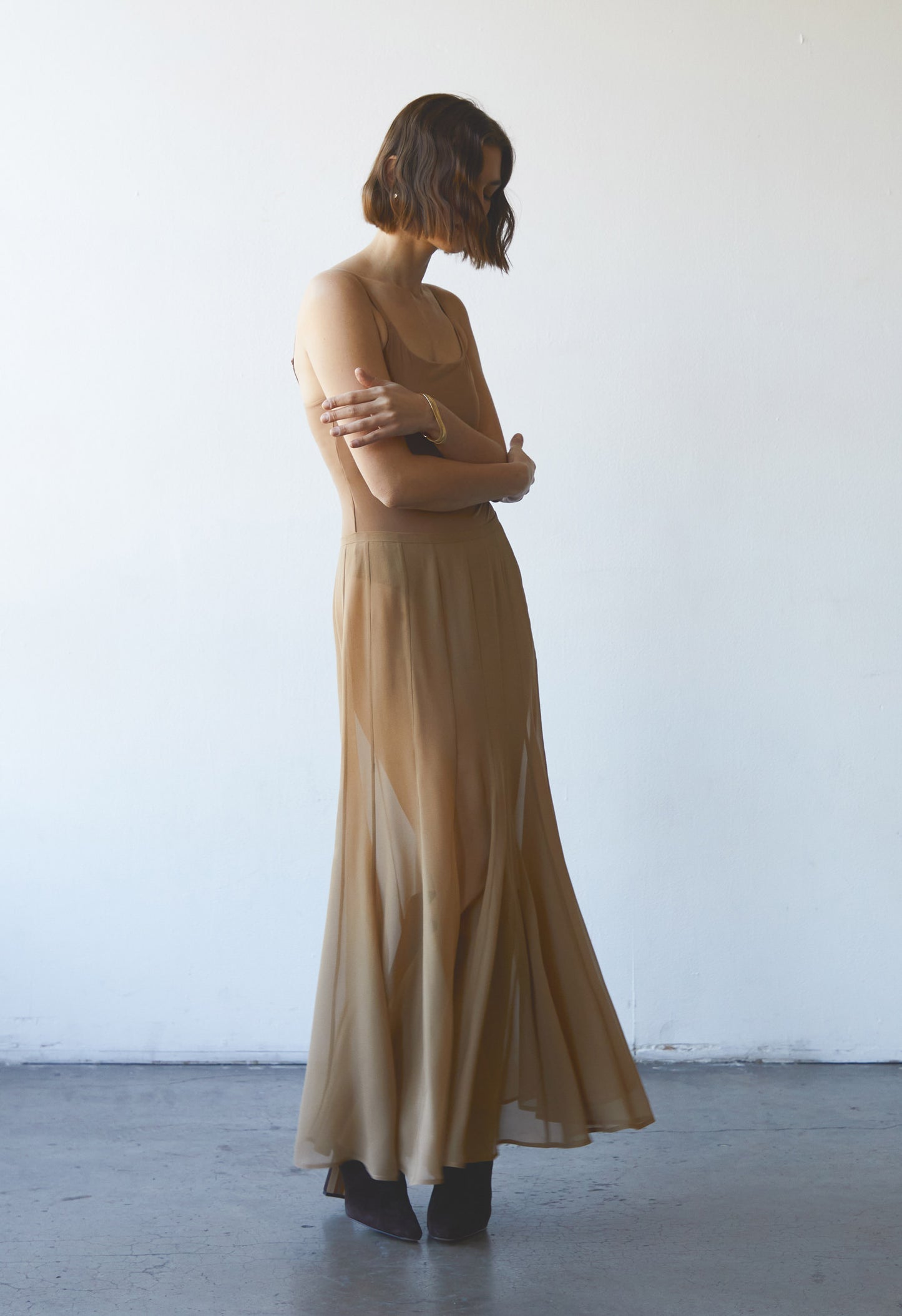 PHEOBE SKIRT in tan